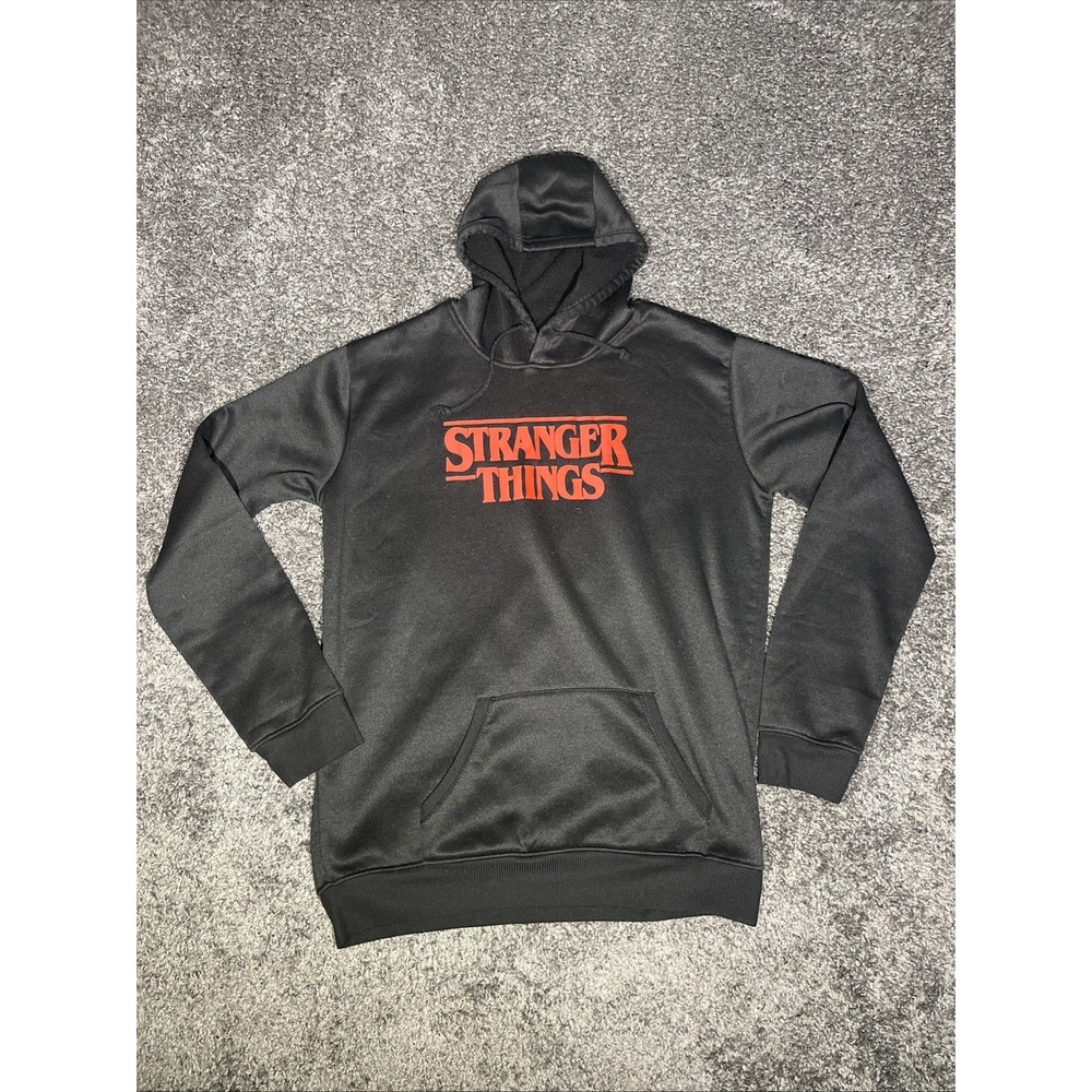 Stranger Things Spell out Graphic LogoBlack Hoodie Sweatshirt No‎ Size See pics